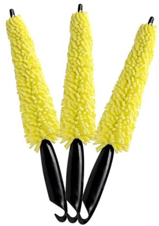 MUCKLILY Cepillo Limpiador de Llantas 3 Unidades PP Punta para Rueda