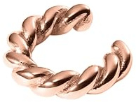 Purelei Gedrehter Earcuff – Ohrring ohne Ohrloch aus Edelstahl in Gold, Silber oder Roségold – 13,6 mm Durchmesser – Modernes Design – Flexibel kombinierbar (Rosegold)