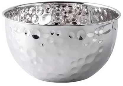 Frutero de acero inoxidable, barra gruesa para hornear, mezclar, cocinar, ensalada, huevo, para hornear (4,5 L, plateado)