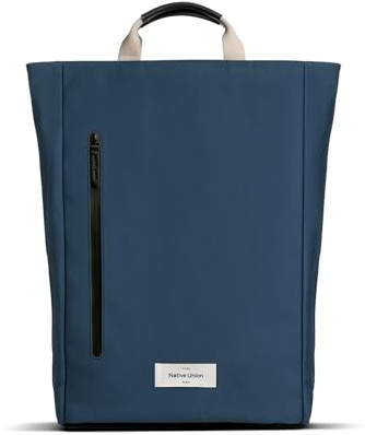 Native Union Sac à Dos W.F.A 20L – Design Durable et Écoresponsable, Imperméable, Pochette Ordinateur 16 Rembourrée, Sangle Valise – Bleu Marine