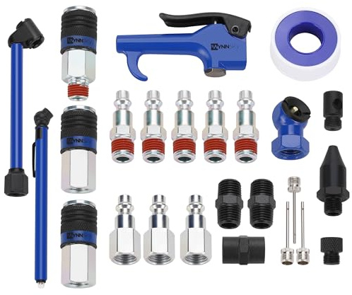 WYNNsky Air Compressor Accessories, Air Blow Gun Kit, Air Fittings, Air Chuck, Tire Gauge