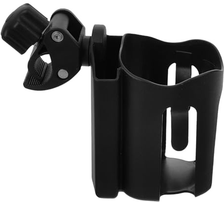 TOYANDONA Soporte Portavasos para Silla de Ruedas y Andador Desmontable y Ajustable Compatible Termos y Botellas Color Negro Accesorio Práctico para Movilidad Diaria