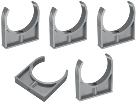 QUARKZMAN 5 Pcs Abrazaderas De Tubo De Agua De PVC 75mm DI Abrazaderas Gris | En Forma De U, Soportes Para Tubos De 2.5, Mangueras De Agua, Soporte Para Tubos