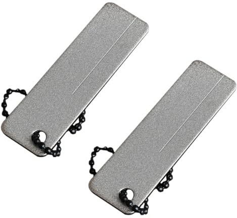 Zerodeko 2 Stück Superharte Diamant Schleifsteine Kleiner Schleifwerkzeuge aus Emery Leicht und Tragbar für Outdoor und Messer Schärfen im Taschenformat