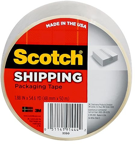 Scotch Leichte Versand Verpackung Tape, 4,8 cm X 54,6 Meter 1 Roll durchsichtig
