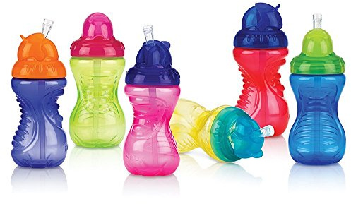 Nuby 2-Pack No-Spill Flip-It Cups, 10 Ounce, Colors May Vary