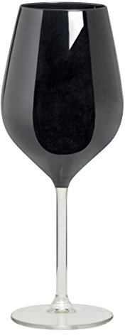 Excelsa Scratch – Copa de cristal de color negro, para vino, 50 cl, 7 x 7 x 23 cm,