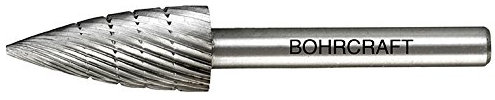 HSS-Frässtift Form G Spitzbogen 10,0 mm/Einfachverz. mit Spanbrecher in BC Verp.