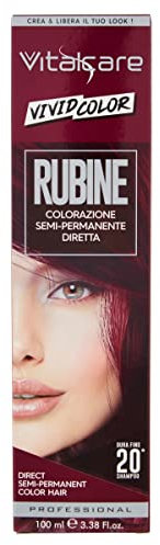 Vitalcare | Vivid - Tinta Colorante, Capelli Morbidi, Idratati e Luminosi, Colore Rubino