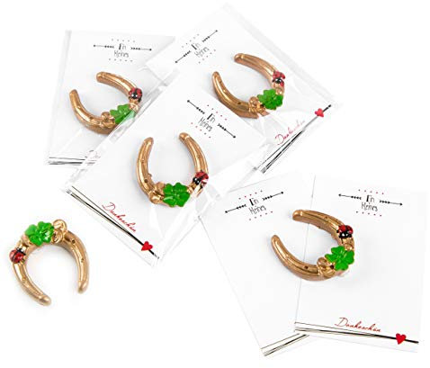Logbuch-Verlag 5 kleine Geschenke Mitarbeiter Arbeitskollegen Hufeisen Kleeblatt Glücksbringer give-Away Silvester Neujahr 2025