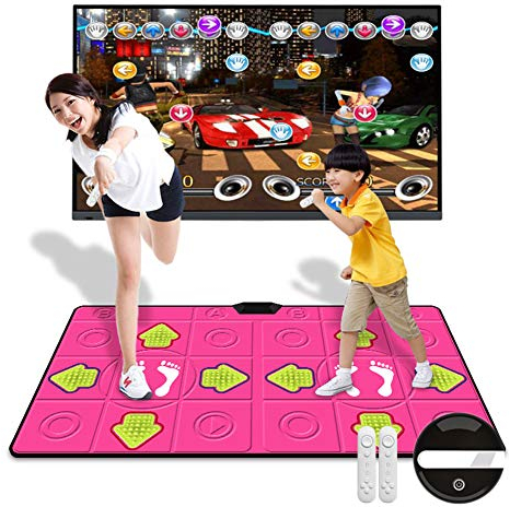 NANANA Kabellos Tanzmatte, Widerstandsfähig Gegen Verschleiß Folding Tanzmatten Kinder Dance Revolution Musikmatte HD TV Computer Dual-verwenden Bedienung Einfach (pu),E