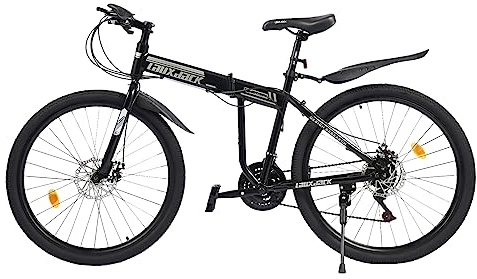 wanwanper 26 Zoll faltbares Mountainbike für Erwachsene, 21-Gang Mountain Trail Bike mit mechanischen Scheibenbremsen vorne und hinten, faltbares Mountainbike High-Carbon Stahlrahmen, Faltrad