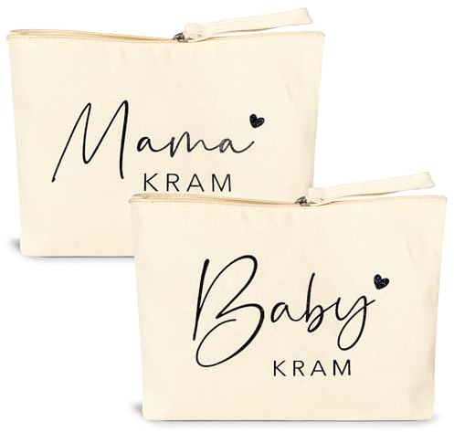 COLOFALLA 2 Stücke Geschenke Für Werdende Mutter Geschenk zur Geburt Baby Kram Geschenk Für Werdende Mama Geschenke für Schwangere Mutter Beutel mit Reißverschluss Babyparty Geschenke für Mama