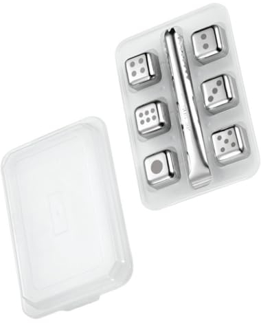 Alipis Ice Cube Molds Stainless Steel Ice Cubes Reusable for Drinks Funky Steel