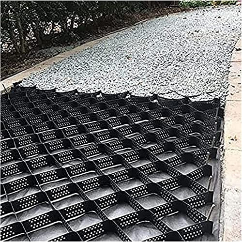 SAFWELAU Dalles Stabilisateur Gravier Stabilisateur de Grille de Gravier Résistance à la Traction Gravier Grille de Sol pour Allée Sentier DIY hangar Base, 5 cm de Profondeur