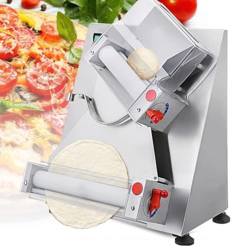 LSBHPPD Pressa Pasta Commerciale Automatica,Sfogliatrice a Rulli per Pasta per Pizza,Pressa per Pizza Elettrica Che Fa Macchina per Pasta 5s/Impasto, per Arrotolare Pizza E Vari Impasti,30CM