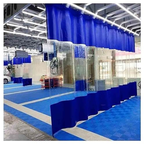 Tende Divisorie Per Garage, Tende Per Porte Impermeabili, Tende Trasparenti Per Esterni Per Autolavaggio, Tende Per Vasche Di Lavaggio Industriali, Tende Per Esterni(Blu,3x2m)