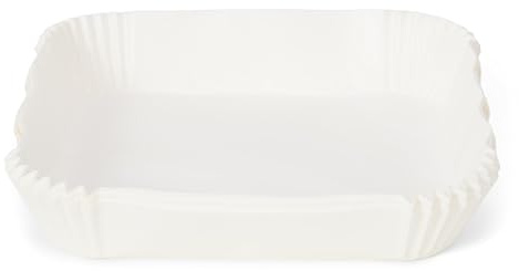 patisse 01698, Papier Cuisson Carré Air Fryer, Barquette Jetable, Antiadhésive, pour Airfryer XXL, 50 Pièces, Blanc, 20cm