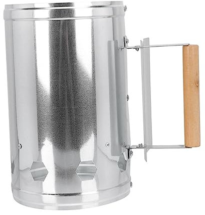 TOGEVAL 1pezzi Ciminiera per Carbonella da Barbecue Accenditore Rapido per Grigliate all Aperto con Manico per Campeggio e Nic