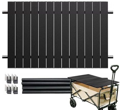 Mesa de picnic plegable, placa de mesa para carrito de jardín, tablero de metal, accesorio de escritorio para patio trasero, coche, playa, campamento, viajes, pícnic, barbacoa