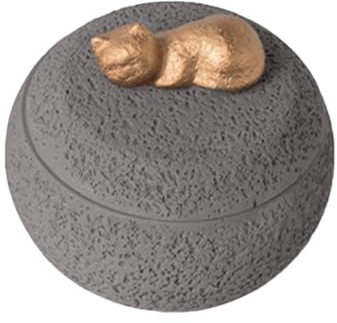 Boîte à cendres pour animaux de compagnie, design souvenir, design lisse, idéal pour les funérailles des animaux de compagnie, cadeau de condoléances à la maison, 11,5 x 13 cm