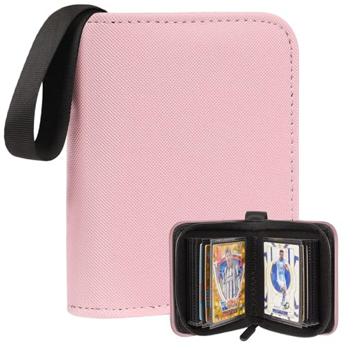 Classeur à 1 poche – Album de cartes à collectionner – Porte-cartes unique avec 20 pages, peut contenir 40 cartes, mini classeur à ouverture latérale pour TCG, MTG, sports, baseball, football, petit