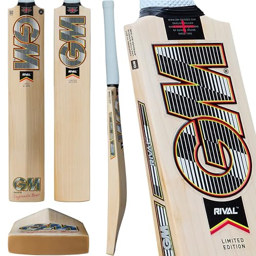 GM Rival Cricket Bat 2026 - Prime English Willow, Low Swell Power Profile, Apex Grip, Made in England by Gunn & Moore