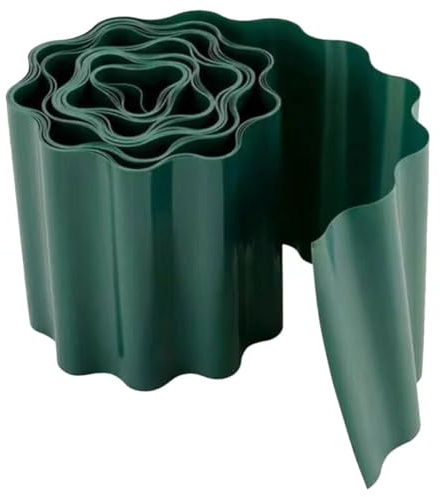 SEWACC Gartenraseneinfassung Kunststoff 9m X 10cm Rasenkante Beeteinfassung Gartenzaun Landschaftseinfassung Hoftrennwand