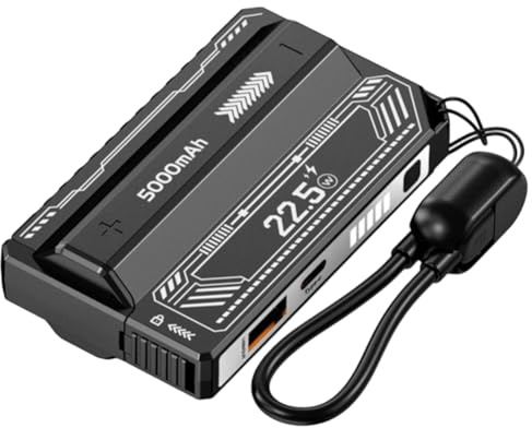 Hipzeepo Power Bank Fai da Te 21700 PD 20W Ricarica Rapida Staccabile Power Bank Staccabile Batteria Nero