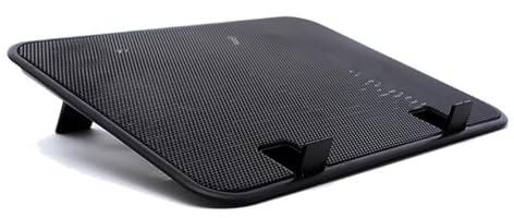 laptop cooler Laptop Cooling Pads Notebook Cooler Dual Fan USB External Laptop Cooling Pad Slim Stand High Speed Silent Metal Panel Fan(Black)