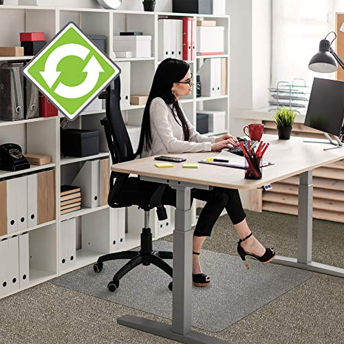 Ecotex evolutionmat FRECO114851EP Bodenschutzmatte, Orthophthalatfreies Polymer mit bis zu 50 prozent, Recyclinganteil, transparent, 120 x 130 x 0,22 cm