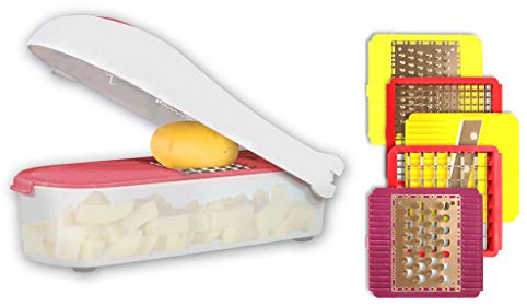 Gemüseschneider manuell | Ideal als Zwiebelschneider, Küchenhobel und Kartoffelschneider | Obst und Gemüsehobel | Gemüseschneider Set