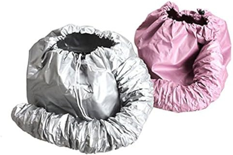 Kingzhuo 2 Pcs Bonnet Hair Dryer Portable Safe Women Hair Dryer Soft Bonnet Hair Dryer Hood Soft Hat Hair Dryer Hat Dryer for Blower (one Sliver Another is Pink)