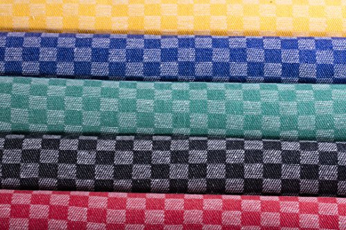 8er Pack verschiedene Farben + Farbmix Grubentücher/Geschirrtücher/Putztücher/Trockentücher Halbleinen/ 55%Leinen45%Baumwolle Größe: ca. 50x100cm CA054 (2xgrün, 2xgelb, 2xschwarz, 2xblau)