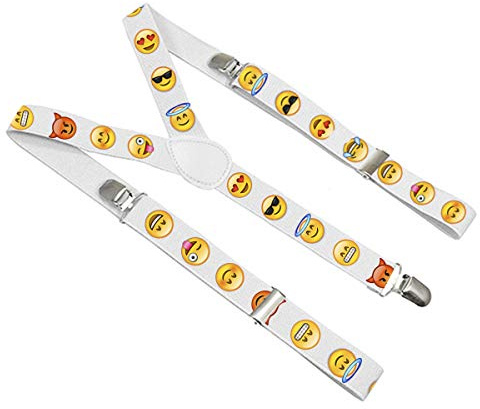 Ferocity Små hängslen för barn flickor pojkar 30 mönster 4 [012], Emoji, En Storlek