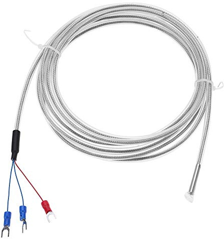 5 Mt Walfront PT100 Thermoelement 3 Draht Sensor Sonde mit hoher Empfindlichkeit wasserdicht korrosionsbeständig säurebeständig alkalibeständig (0-200 ℃)