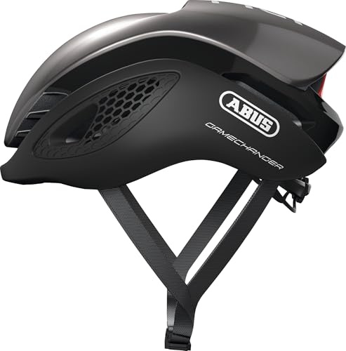 ABUS Rennradhelm GameChanger - Aerodynamischer Fahrradhelm mit optimalen Ventilationseigenschaften für Damen und Herren - Dunkelgrau, Größe L
