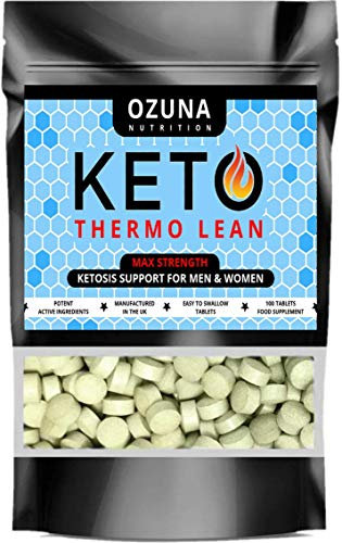 Keto Thermo Lean Weight Loss Tablets - Keto Fat Burner Supplement - Made in The UK - Boost Energy Levels & Metabolism - Diet Support for Men & Women – 100 Tablets