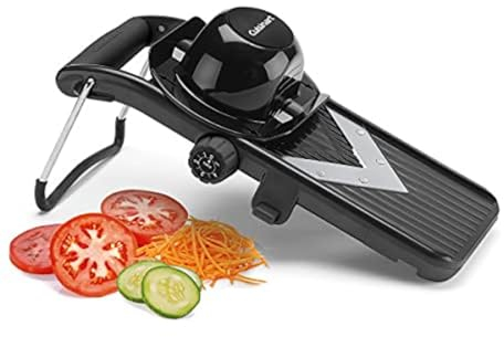 Cuisinart V-Blade Mandoline, Black, Stainless Steel Blade & Body, Adjustable Thickness, 2 Cutting Options, Manual Operation