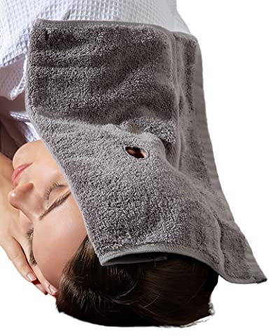 Ear Candling Treatment Towel, Gray. Please Note, Ear Candles not Included