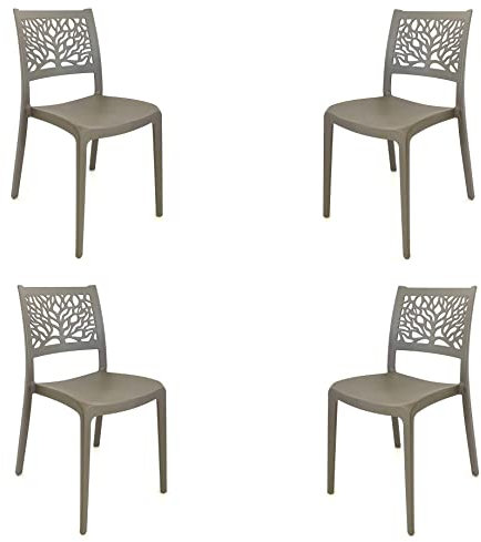Liberoshopping Sedie da esterno o interno impilabile in polipropilene design moderno ALEA Tortora,4