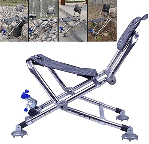 BBHW Angelstuhl Campingstuhl Camping Angelstühle für Schwere Menschen, Ultraleichter Klappbarer Angelstuhl aus Aluminiumlegierung, für Reisen, Wandern, Campen, Belastung 150kg / 330lbs