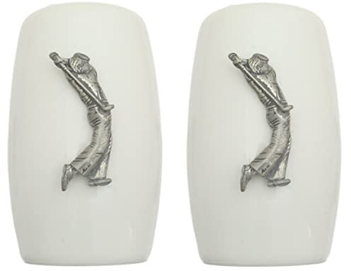 Golfer China Salt and Pepper Shakers Cruet Set Modern White CSP 156