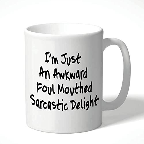 Funny Mug I’m Just an Awkward Foul Mouthed Sarcastic Delight Ceramic Coffee Cup 11oz Christmas Secret Santa CMUG164