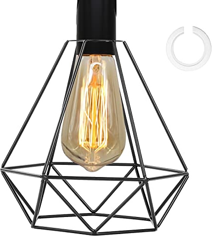 Kinsinder Vintage Käfig Draht Lampenschirm, Vintage Lampenschirm, Retro Industrielle Metall DIY Stehlampe Pendelleuchte für Küchen Loft Flur Schlafzimmer Bar Café Laden Salon Restaurant