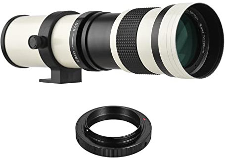 Andoer Camera MF Super Telephoto Zoom Lens F/8.3-16 420-800mm T2 Mount with AI-Mount Adapter Ring Universal 1/4 Thread Replacement for Nikon AI-Mount D50 D90 D5100 D7000 D3 D5100 D3100 D3000 D60
