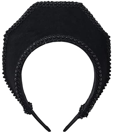Renaissance Mittelalter Tudor Queen Kopfschmuck für Damen Anne Boleyn Stirnband Elizabethan Royal Coronet Kapuze Tiara Hut