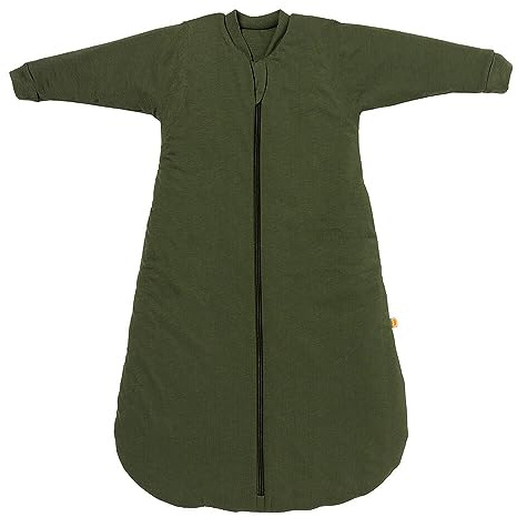 schlummersack Schlafsack Baby Winter 80 cm Olive | Babyschlafsack mit Ärmel 3.5 Tog Baby Schlafsack Winter | Winter Schlafsack Baby Baumwolle