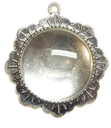 8 Teile 4 Stück Charm Leere Lünette Tablett Medaillons Metall Anhänger Fassungen Schmuck Runde 4 Stück Klar Glas Cabochon Bastelset