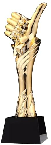 Pokale, Medaillen Auszeichnungen Trophäe „Daumen Hoch“. Wettbewerbstrophäen In Gold, Silber Und Bronze Veranstaltungen Spiele Sport Souvenirs Meisterschaftstrophäen (Color : Gold, S : 8 * 28cm
